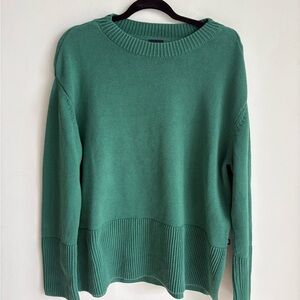 GAP 100% Cotton Crewneck Sweater w side slits - Sz L